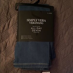 Simply Vera Vera Wang All-Day Denim Leggings in Blue
